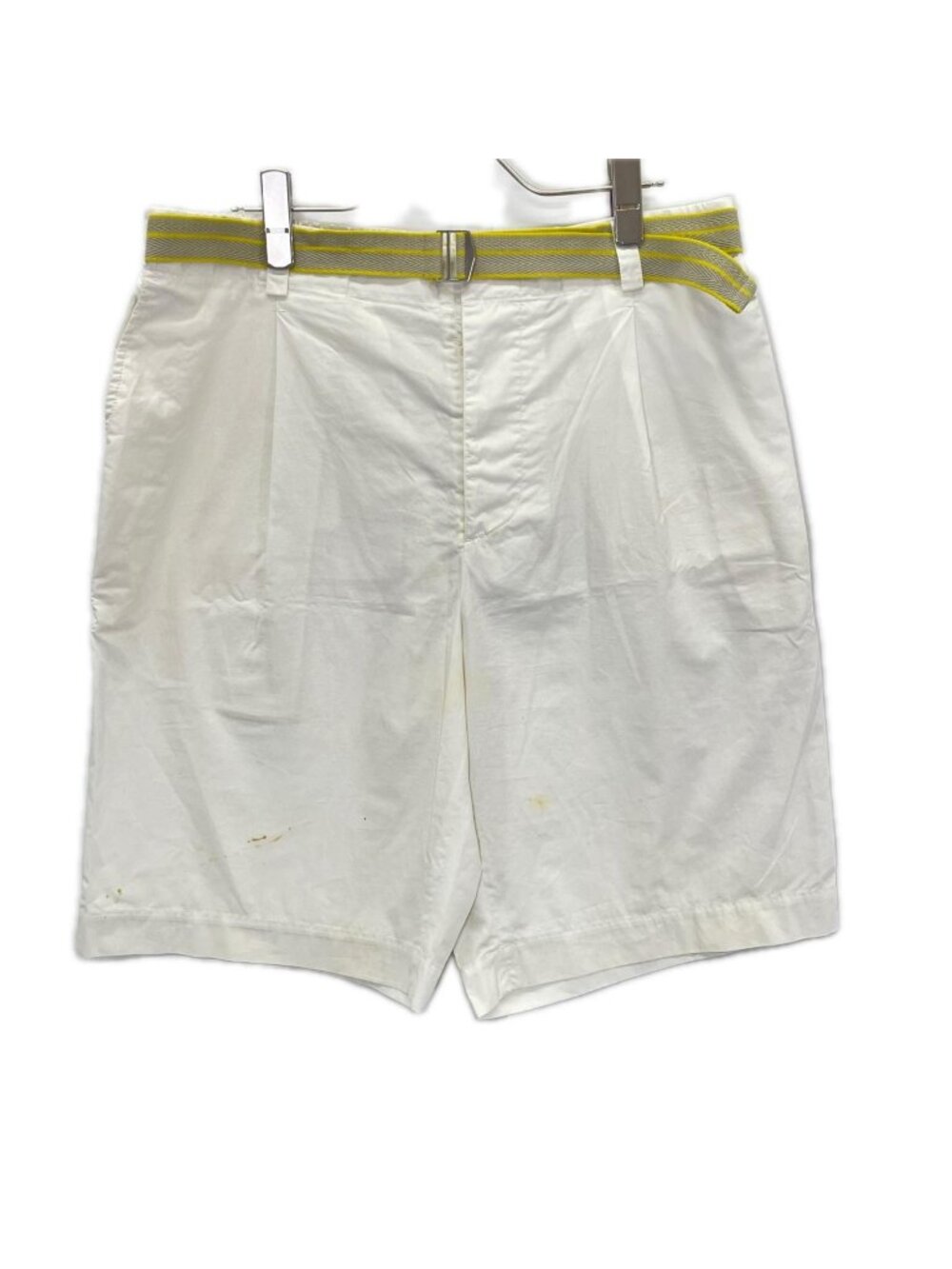 Hermes White Belted Shorts 42
